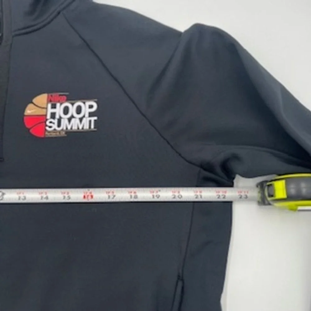 Nike Hoop Summit Portland OR Quarter Zip Pullover Black Womens Large L